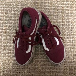Burgundy Vans